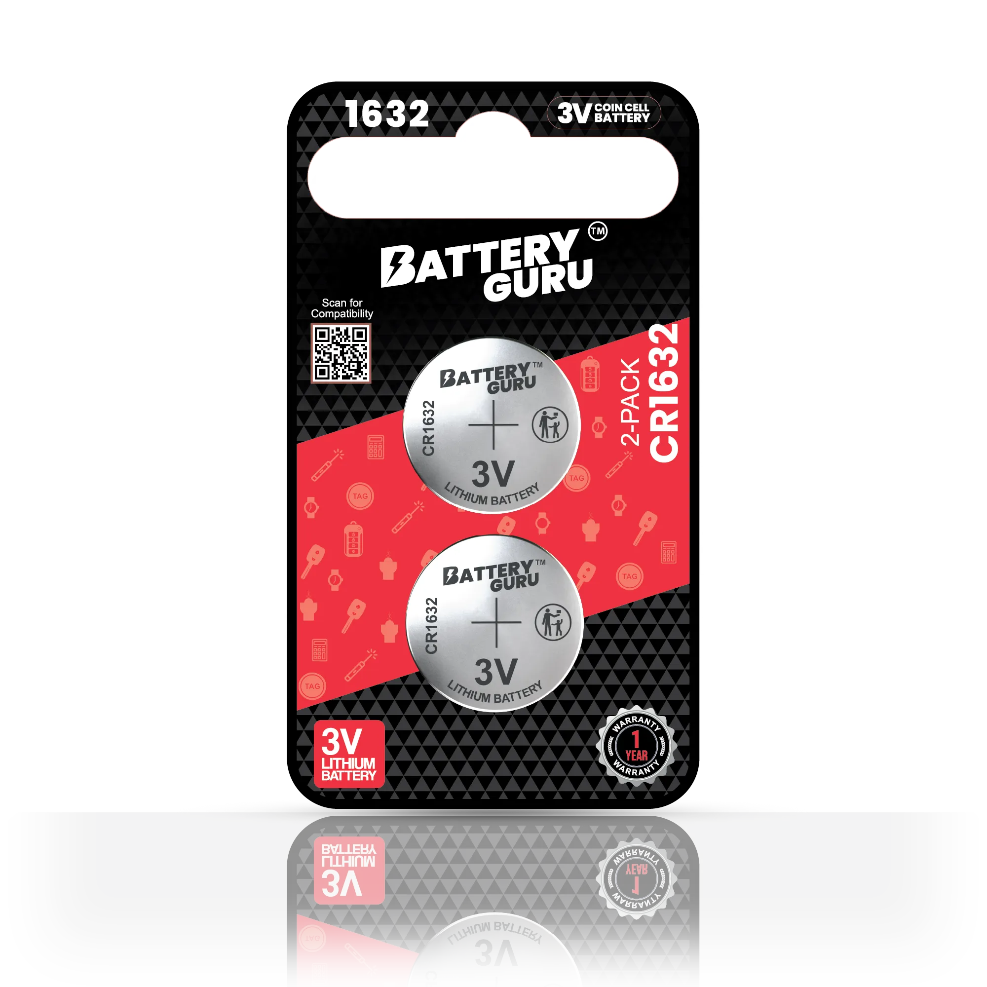 Batteria chiave auto CR1632 — 2011 Lexus ES